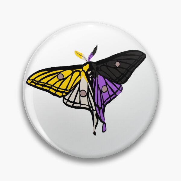 Item preview, Non-Binary Pride Moth designed and sold by SamanthaDrage.