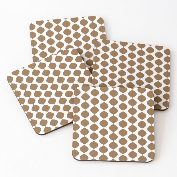 Item preview, Mid Century Modern Retro 60s Waves Pattern  (Medium Warm Brown) designed and sold by Makanahele.