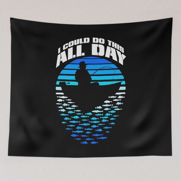Item preview, Fisherman Dad All Day Fishing Funny Vintage Retro Sunset designed and sold by GrandeDuc.