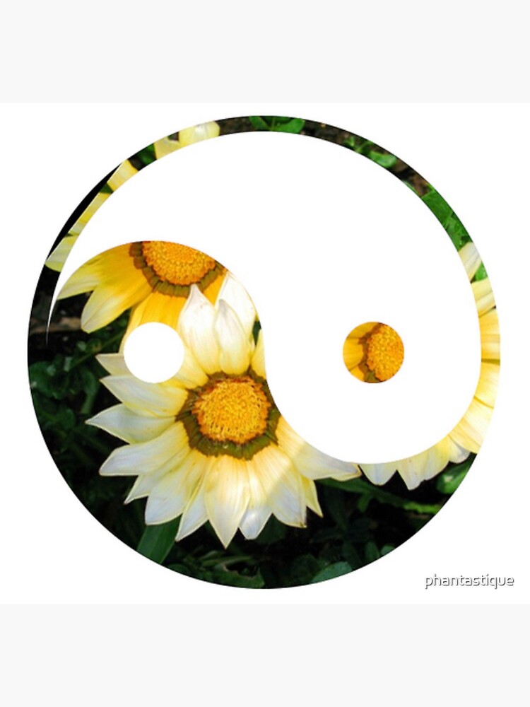 Sunflower Yin Yang Art Print For Sale By Phantastique Redbubble 2400