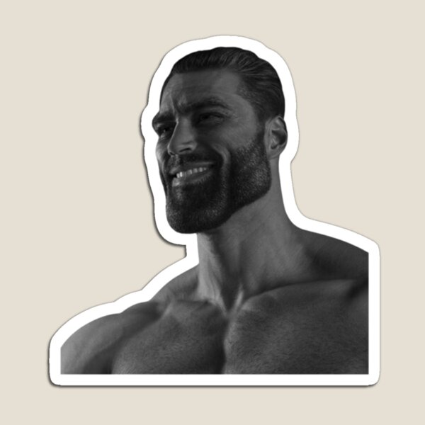 Giga Chad Memes Magnets for Sale