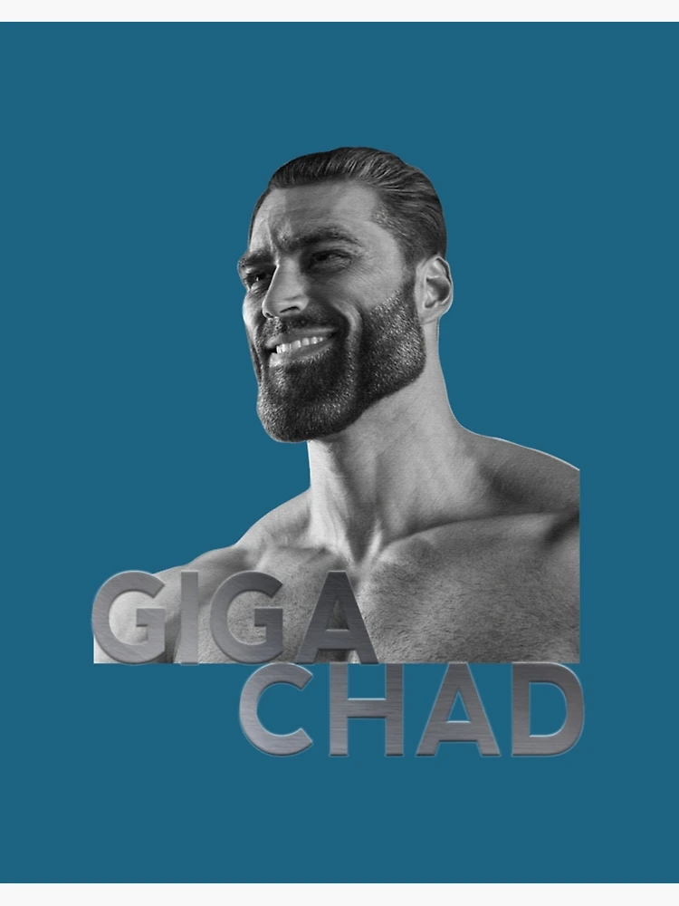 Giga Chad T-shirt Art Board Print for Sale by TshirtGigaChad
