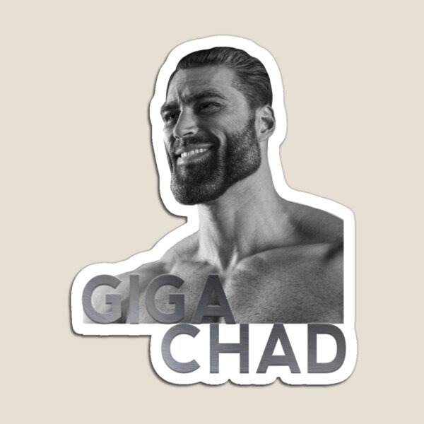 Giga Chad  Magnet for Sale by HitTheBalances