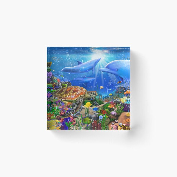Item preview, Beautiful Dolphin Reef designed and sold by GeraldNewtonArt.