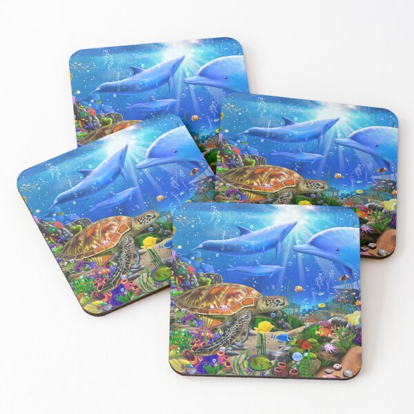 Item preview, Beautiful Dolphin Reef designed and sold by GeraldNewtonArt.