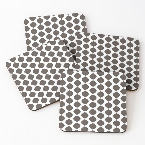 Item preview, Mid Century Modern Retro 60s Waves Pattern  (Dark Cool Brown) designed and sold by Makanahele.