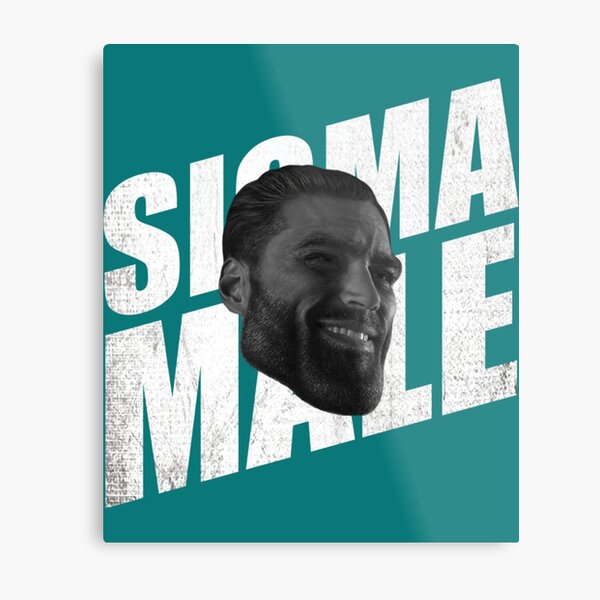 giga chad meme' Poster, picture, metal print, paint by Lowpoly