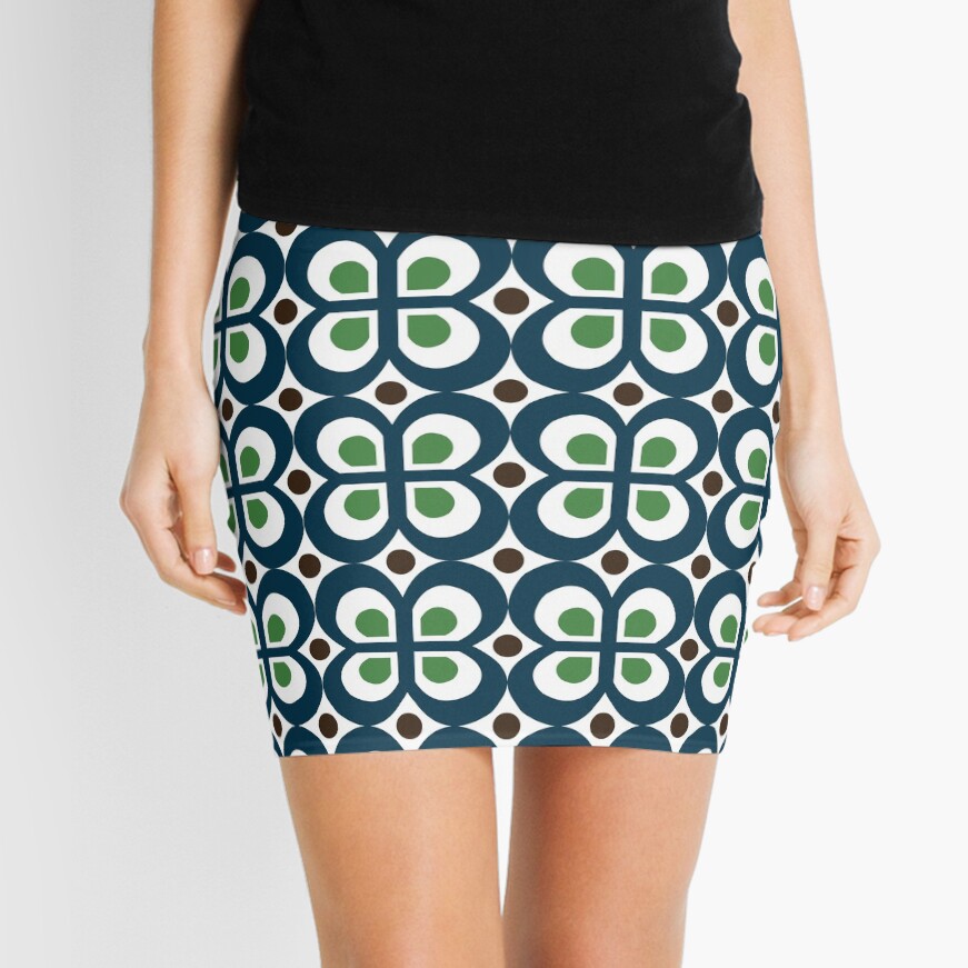 Retro 60s Pattern Mini Skirt