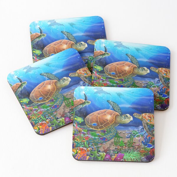 Item preview, Wonderful Ocean Turtles designed and sold by GeraldNewtonArt.