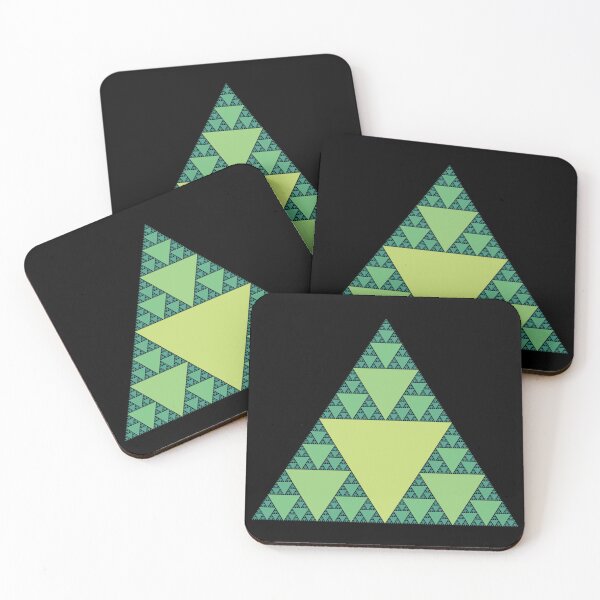 Item preview, Sierpinski Triangle in shades of Green designed and sold by Happy Puppy Print On Demand.