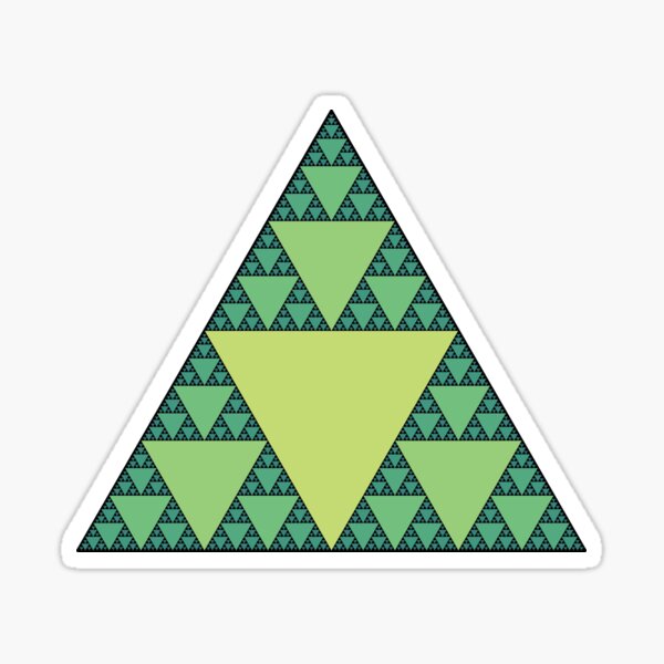 Item preview, Sierpinski Triangle in shades of Green designed and sold by Happy Puppy Print On Demand.