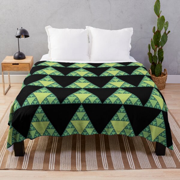 Item preview, Sierpinski Triangle in shades of Green designed and sold by Happy Puppy Print On Demand.