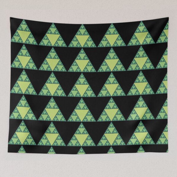 Item preview, Sierpinski Triangle in shades of Green designed and sold by Happy Puppy Print On Demand.