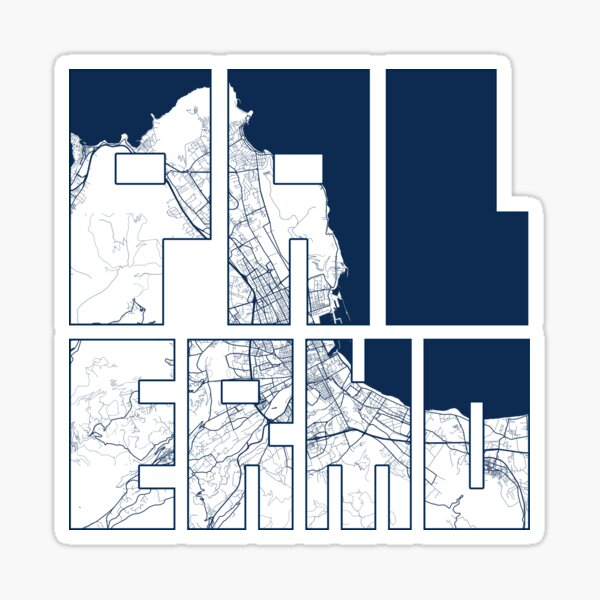 Item preview, Palermo City Map of Sicily, Italy - Coastal designed and sold by deMAP.