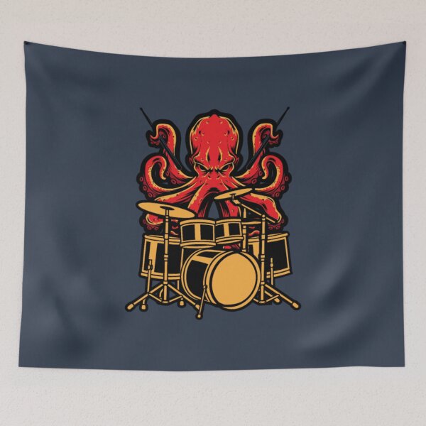 Item preview, Octopus Drummer Drumset Musician Rock Music Band M designed and sold by RanDiTES.