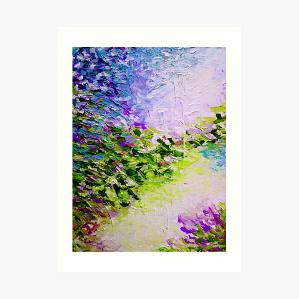 Lavender Painting, Acrylic Painting, selling Plaster, Impressionism Style, Colorful, Purple, Green, Yellow, Ready to Hang, Original Art