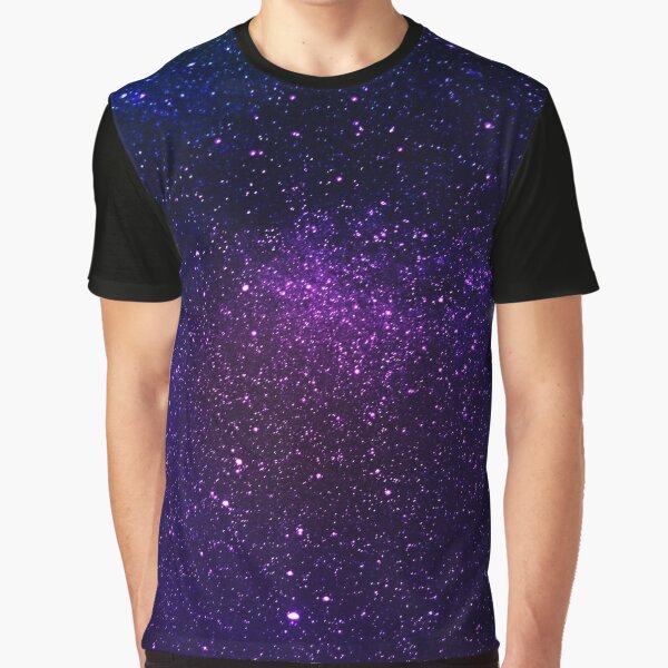 Galaxy, Galaxy print, Blue, Purple, Black, Stars print, Modern art, Wall art,  Print, Minimalistic, Modern Graphic T-Shirt for Sale by juliaemelian