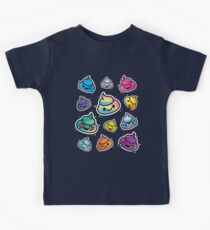 Cute Poop Emoji: Girls & Boys Rainbow Emoji Faces Kids T-Shirt