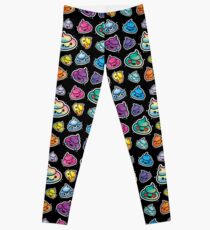 Cute Poop Emoji: Girls & Boys Rainbow Emoji Faces Leggings