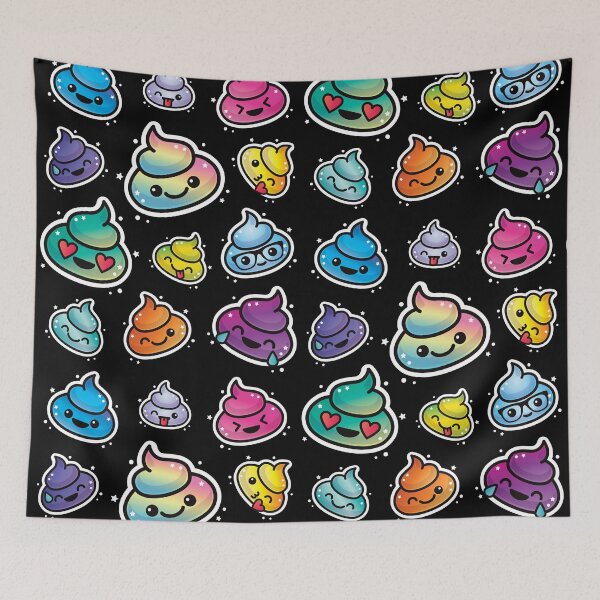 Item preview, Cute Poop Smiley: Girls & Boys Rainbow Smiley Faces designed and sold by coolintent.