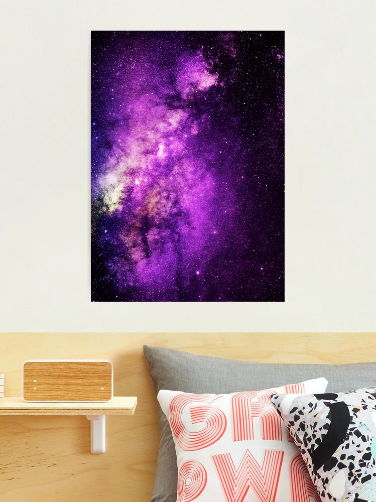 Galaxy, Galaxy print, Blue, Purple, Black, Stars print, Modern art