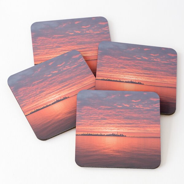 Item preview, Big Sky Splendor - Spectacular Sunrise Behind Toronto Skyline designed and sold by Georgia Mizuleva.