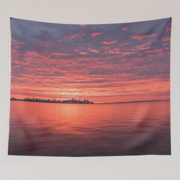 Item preview, Big Sky Splendor - Spectacular Sunrise Behind Toronto Skyline designed and sold by Georgia Mizuleva.