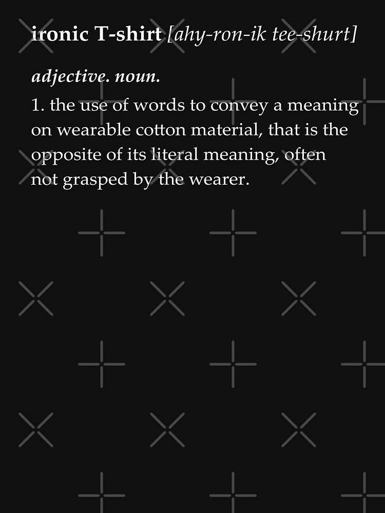 Thumbnail 3 of 3, Fitted V-Neck T-Shirt, Ironic T-shirt definition (version 2) designed and sold by BenCowanArt.