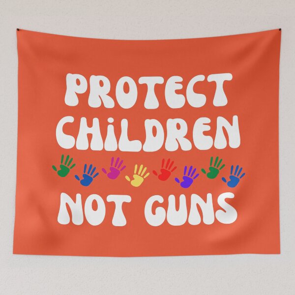 Item preview, Protect Children Human Rights Not Guns designed and sold by SunfullyYours.