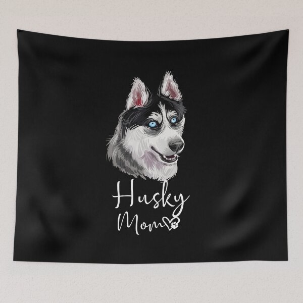 Aperçu de l'œuvre HUSKY maman chien mère cadeau de fête des mères créée et vendue par theshirtinator.
