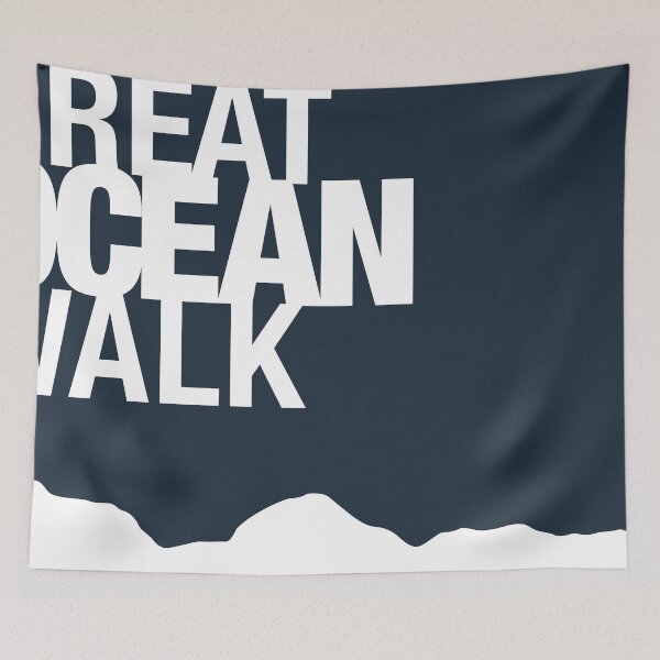 Item preview, Abstract Great Ocean Walk Coast Line in Navy designed and sold by Anne Van Beukering.