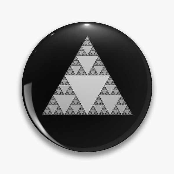 Item preview, Sierpinski Triangle in black & white designed and sold by Happy Puppy Print On Demand.