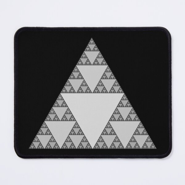 Item preview, Sierpinski Triangle in black & white designed and sold by Happy Puppy Print On Demand.
