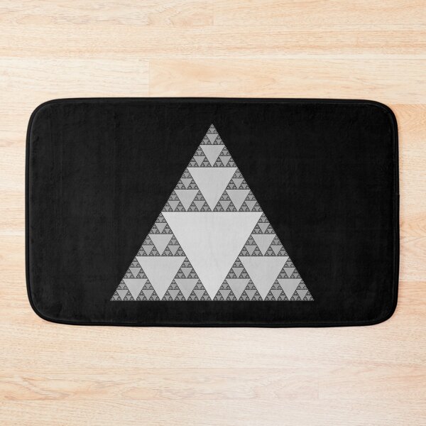Item preview, Sierpinski Triangle in black & white designed and sold by Happy Puppy Print On Demand.