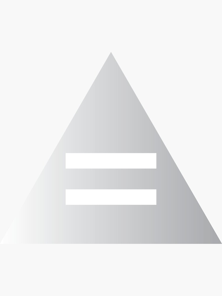 "Triangle with an equal sign" Sticker for Sale by IDDesigns Redbubble