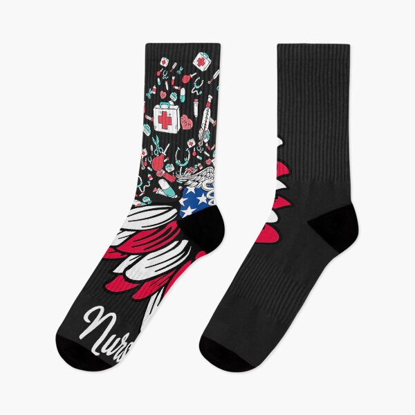 Item preview, American Flag Sunflower Nurse Life Independence Day July 4th designed and sold by Corelli87.