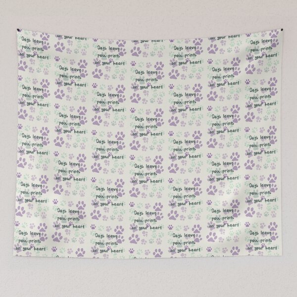 Item preview,  Dogs leave paw prints on your heart.  designed and sold by kookycomet.
