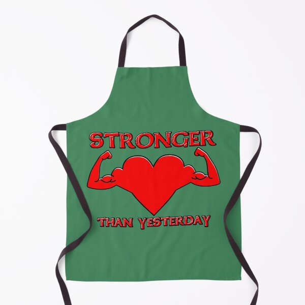 Item preview, Stronger than yesterday (heart, muscles, biceps, tough) designed and sold by SolidEarthArt.