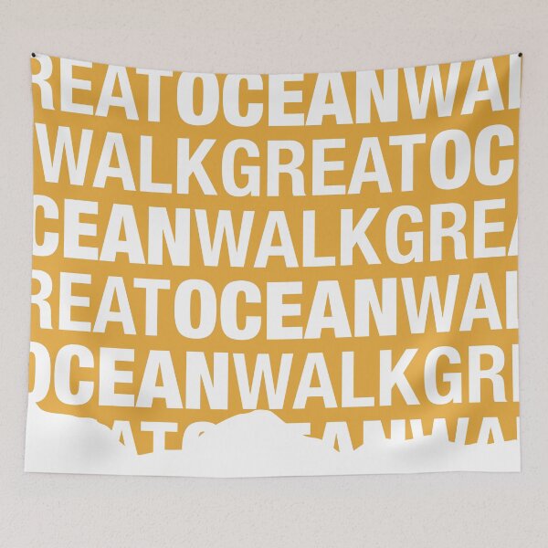 Item preview, Abstract Great Ocean Walk - Coast Line - Mustard Yellow designed and sold by Anne Van Beukering.