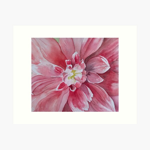 Item preview, Red Dahlia Watercolour Design designed and sold by AngelaHart1.