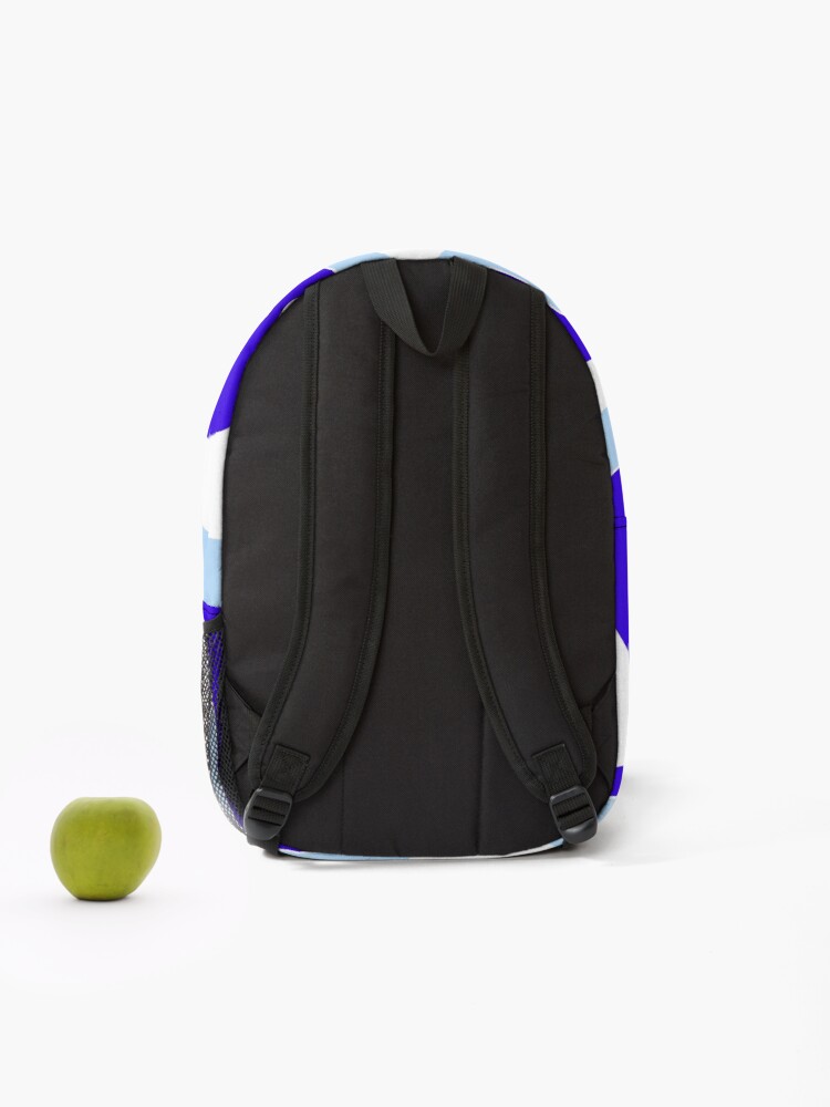 Thumbnail 2 of 3, Backpack, Abstract pattern - blue. designed and sold by kerens.