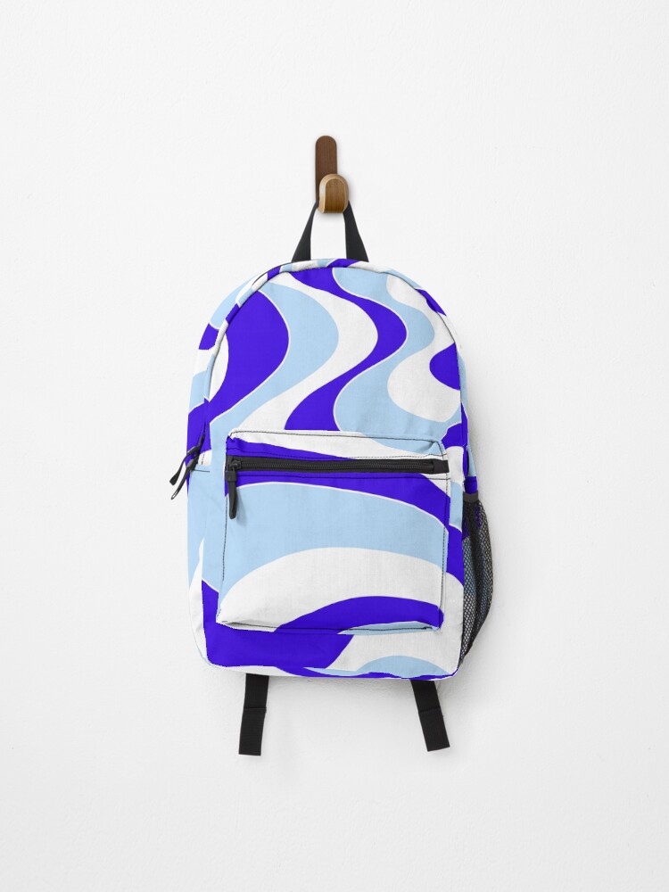 Thumbnail 1 of 3, Backpack, Abstract pattern - blue. designed and sold by kerens.