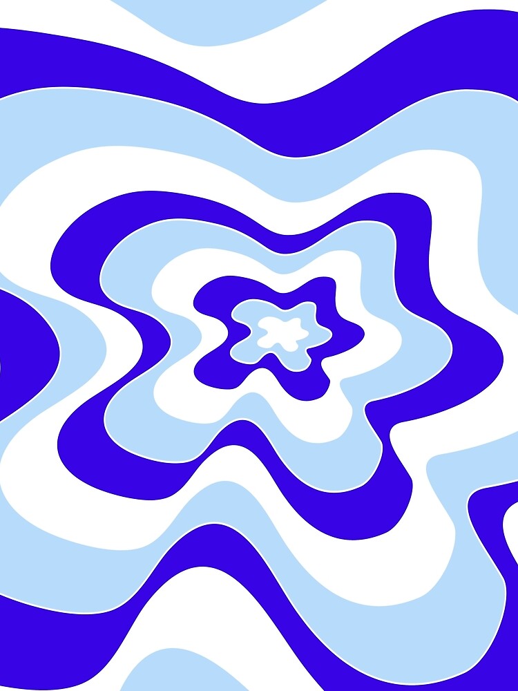 Thumbnail 3 of 3, Scarf, Abstract pattern - blue. designed and sold by kerens.