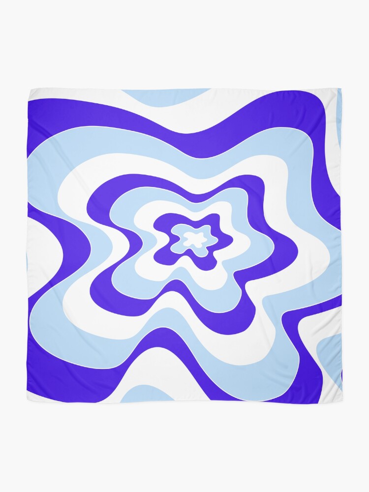 Thumbnail 2 of 3, Scarf, Abstract pattern - blue. designed and sold by kerens.