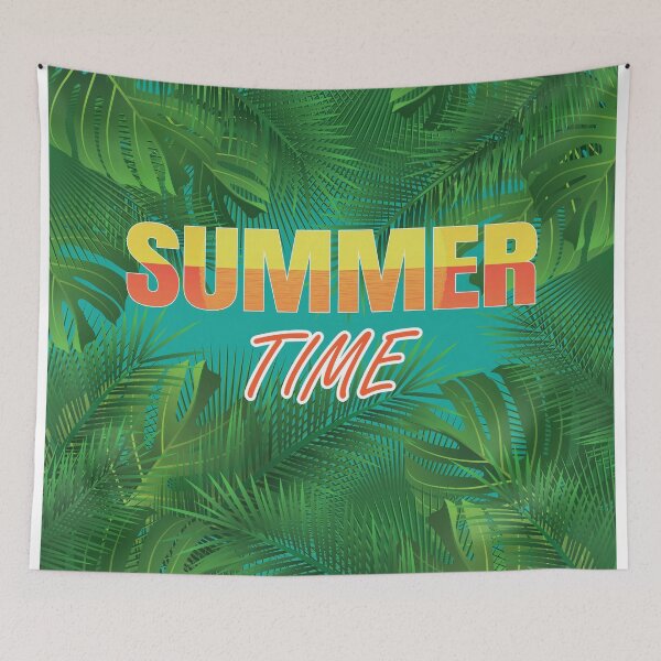 Item preview, Summer Time With Green Tropical Leaves designed and sold by Waruna  Tennakoon.