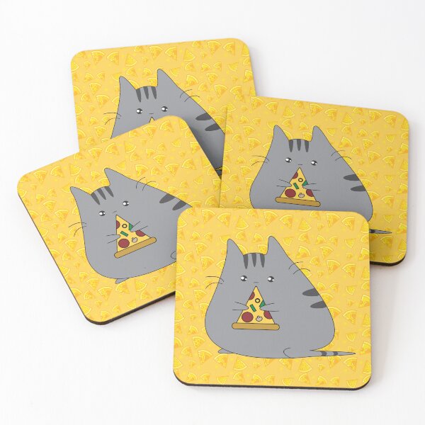 Item preview, Cat Eating A Pizza designed and sold by dass-art.