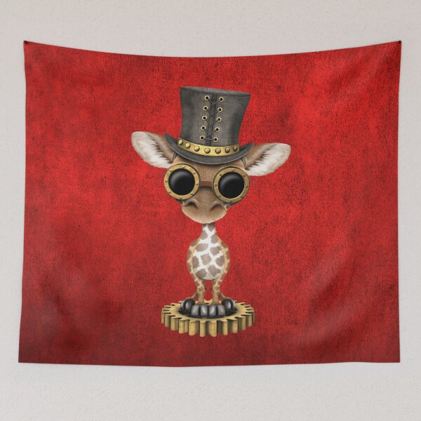 Item preview, Steampunk Baby Giraffe Wearing Top Hat designed and sold by JeffBartels.