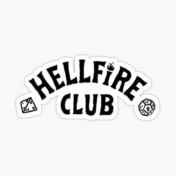 Hell fire club / stranger things 4 Sticker by gothcowboy