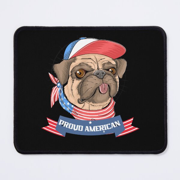 Item preview, Proud American - American pug designed and sold by Tanuja Sharma.
