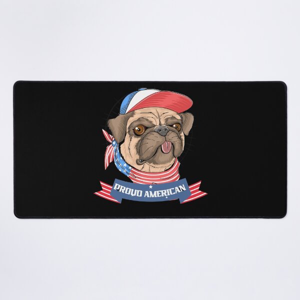 Item preview, Proud American - American pug designed and sold by Tanuja Sharma.